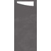 Duni Sacchetto Serviettentasche Uni granitgrau , 8,5 x 19 cm, Tissue Serviette 2lagig wei, 100 Stck