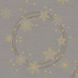 Duni Dunisoft-Servietten Star Shine grey 40 x 40 cm 1/4 Falz 60 Stck