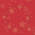 Duni Dunisoft-Servietten Star Shine red 40 x 40 cm 1/4 Falz 60 Stck