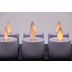  Duni LED Moving Flame 10er Set warmwei mit 10er Set Kerzenhalter Neat dunkelgrau