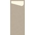 Duni Sacchetto Serviettentasche greige, 11,5 x 23 cm, Dunisoft Serviette cream, 60 Stück