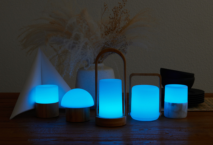 Duni LED-Kerzenhalter Good Concept Bright Bambus -