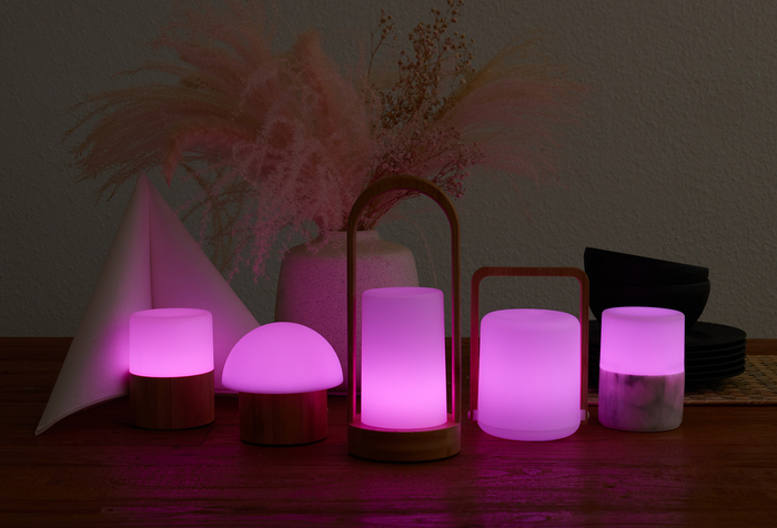 Duni LED-Kerzenhalter Good Concept Bright Bambus -