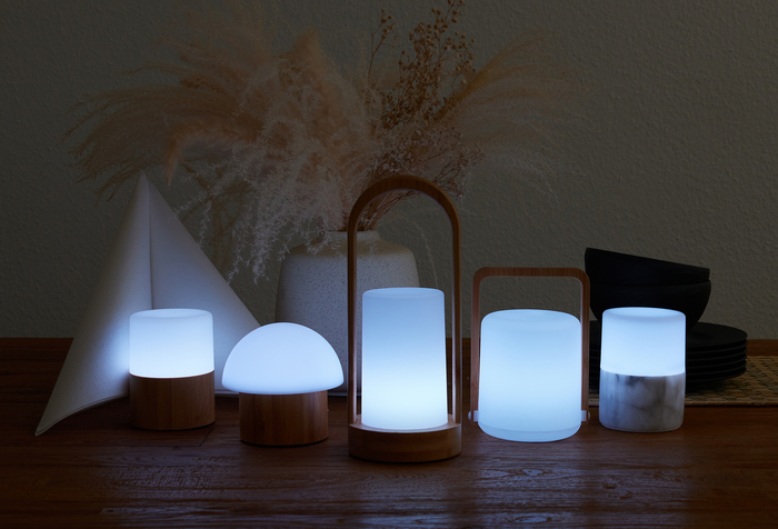 Duni LED-Kerzenhalter Good Concept Sibling Bambus -