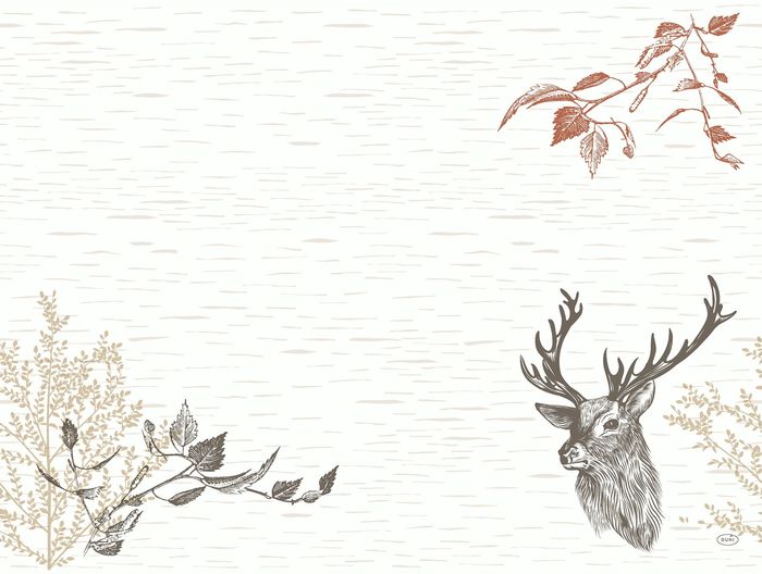 Duni Tischsets Bio-Dunicel 30 x 40 cm, Motiv Wood & Deer 100 Stck