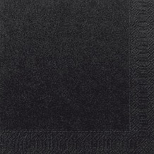 Duni Servietten 3lagig Tissue Uni schwarz, 33 x 33 cm, 20 Stück