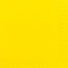 Duni Servietten 3lagig Tissue Uni gelb, 33 x 33 cm, 50 Stück