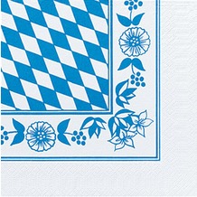 Duni Servietten 3lagig Tissue Motiv Bayernraute, 33 x 33 cm, 20 Stück