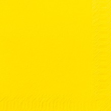 Duni Dinner-Servietten 3lagig Tissue Uni gelb, 40 x 40 cm, 250 Stück