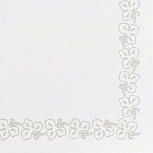 Duni Servietten aus Dunicel Weinranke weiß, 41 x 41 cm, 50 Stück