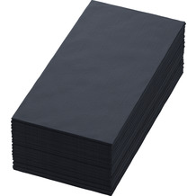 Duni Bio-Dunisoft-Servietten schwarz 40 x 40 cm 1/ 8 Buchfalz 60 Stück