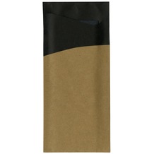 Duni Serviettentaschen Sacchetto®, Tissue, Motiv black/ brown 190 x 85mm
