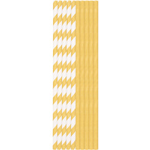 Duni Trinkhalme Papier Gold & Weiß 20 cm 25er