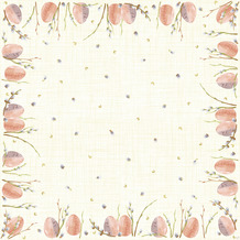 Duni Dunicel-Mitteldecken Willow Easter 84 x 84 cm 20 Stück