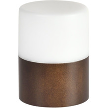 Duni Kerzenhalter Good Conecept LED Klicksystem Bright 105 x 75 mm, Walnuss, weiß 1 Stück