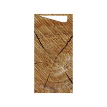 Duni Sacchetto Serviettentasche Motiv Wood, 8,5 x 19 cm, Tissue Serviette 2lagig weiß, 100 Stück