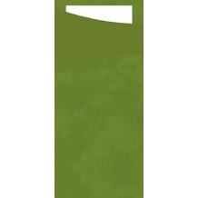 Duni Sacchetto Zelltuch leaf green/ weiß 190 x 85 mm 100 Stück