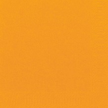 Duni Servietten 3lagig aus Zelltuch Uni orange, 33 x 33 cm, 1/ 4 Falz, 250 Stück