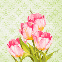 Duni Zelltuchservietten Love Tulips 33 x 33 cm 250 Stück