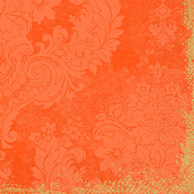 Duni Zelltuchservietten Royal Sun Orange 40 x 40 cm 3-lagig 1/ 4 Falz 250 Stück