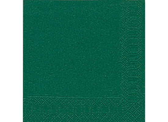 Duni Cocktail-Servietten 3lagig Tissue Uni dunkelgrün, 24 x 24 cm, 20 Stück