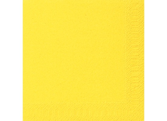 Duni Cocktail-Servietten 3lagig Tissue Uni gelb, 24 x 24 cm, 20 Stück