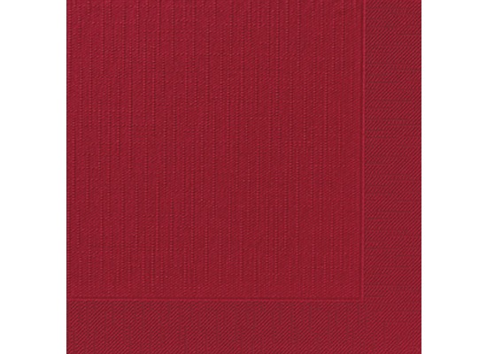 Duni Dinner-Servietten 4lagig Tissue geprägt Uni bordeaux, 40 x 40 cm, 50 Stück