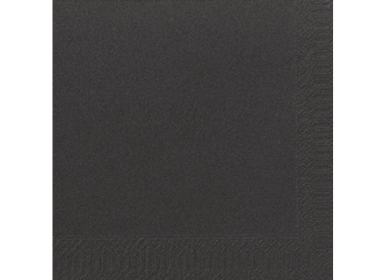 Duni Dinner-Servietten 3lagig Tissue Uni schwarz, 40 x 40 cm, 250 Stück