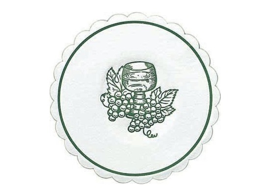 Duni Untersetzer 8lagig Tissue Uni Traube jägergrün, ø 10,5 cm, 250 Stück