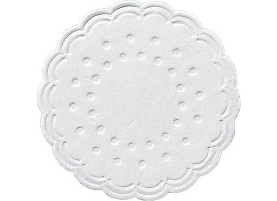 Duni Untersetzer 8lagig Tissue Uni weiß, ø 7,5 cm, 250 Stück