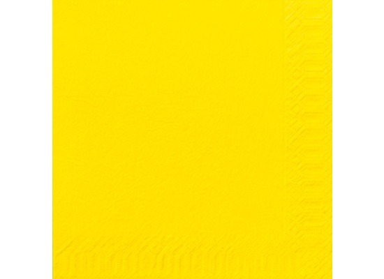 Duni Servietten 3lagig Tissue Uni gelb, 33 x 33 cm, 250 Stück