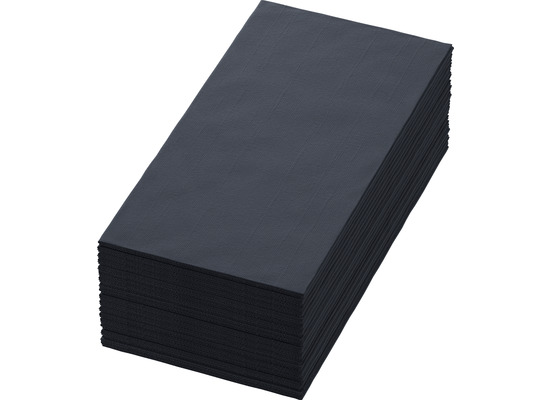 Duni Bio-Dunisoft-Servietten schwarz 40 x 40 cm 1/8 Buchfalz 60 Stück