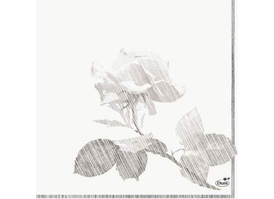 Duni Zelltuch-Servietten Grey Rose 33x33 cm 3lagig, 1/4 Falz 50 Stück