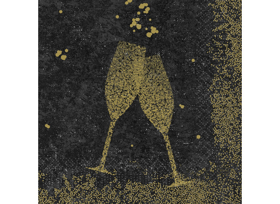 Duni Zelltuchservietten Celebrate Black 33 x 33 cm 250 Stück