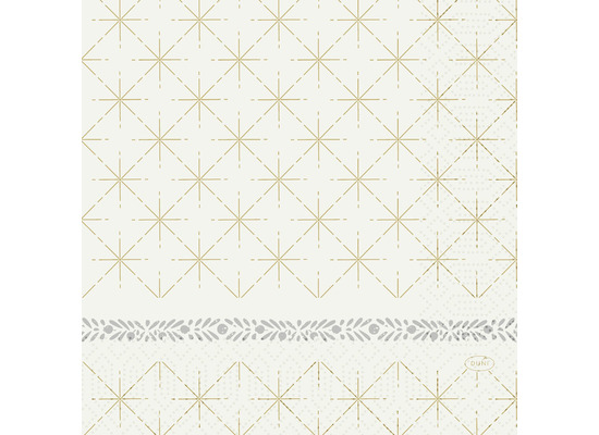 Duni Zelltuchservietten Glitter White 33 x 33 cm 50 Stück