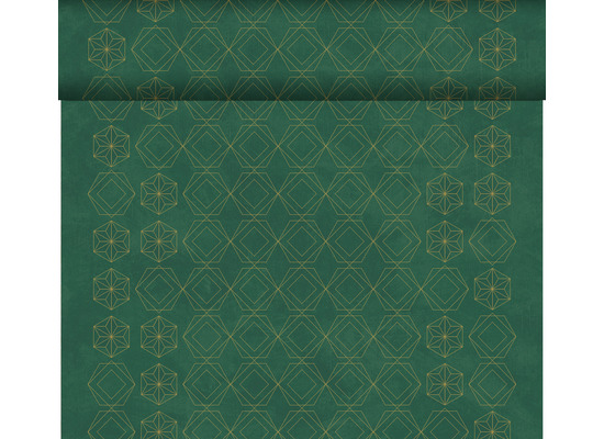 Duni Dunicel-Tischläufer Tête-à-Tête Gilded Star Green 24 m x 0,4 m (20 Abschnitte) 1er