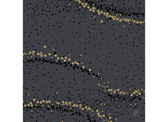 Duni Dunisoft-Servietten Golden Stardust black 40 x 40 cm 1/4 Falz 60 Stück