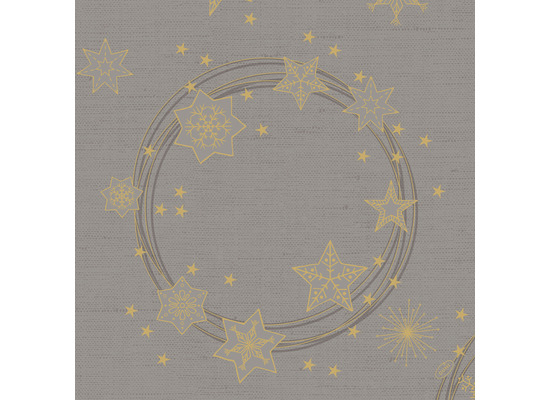 Duni Dunisoft-Servietten Star Shine grey 40 x 40 cm 1/4 Falz 60 Stück