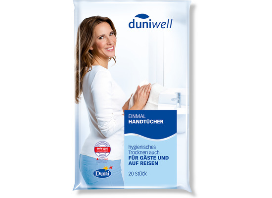 Duni Duniwell Einmal-Handtücher Airlaid weiß, 25 x 40 cm, 20 Stück 25 x 40 cm