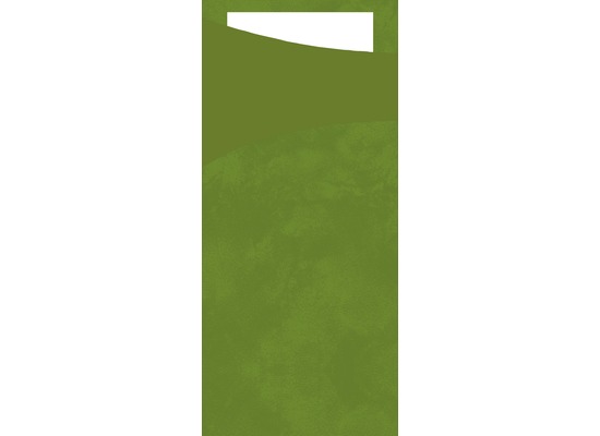Duni Sacchetto Zelltuch leaf green/weiß 190 x 85 mm 100 Stück