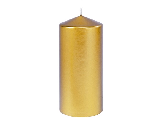 Duni Stumpenkerze Velvet gold, glänzend, 150x70mm, 6 Stück